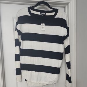 Express Monochrome Striped Pullover